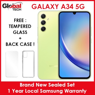 三星Galaxy A34 5G 128GB Rom+8GB Ram/1年本地三星保修（免费：钢化玻璃+后盖）